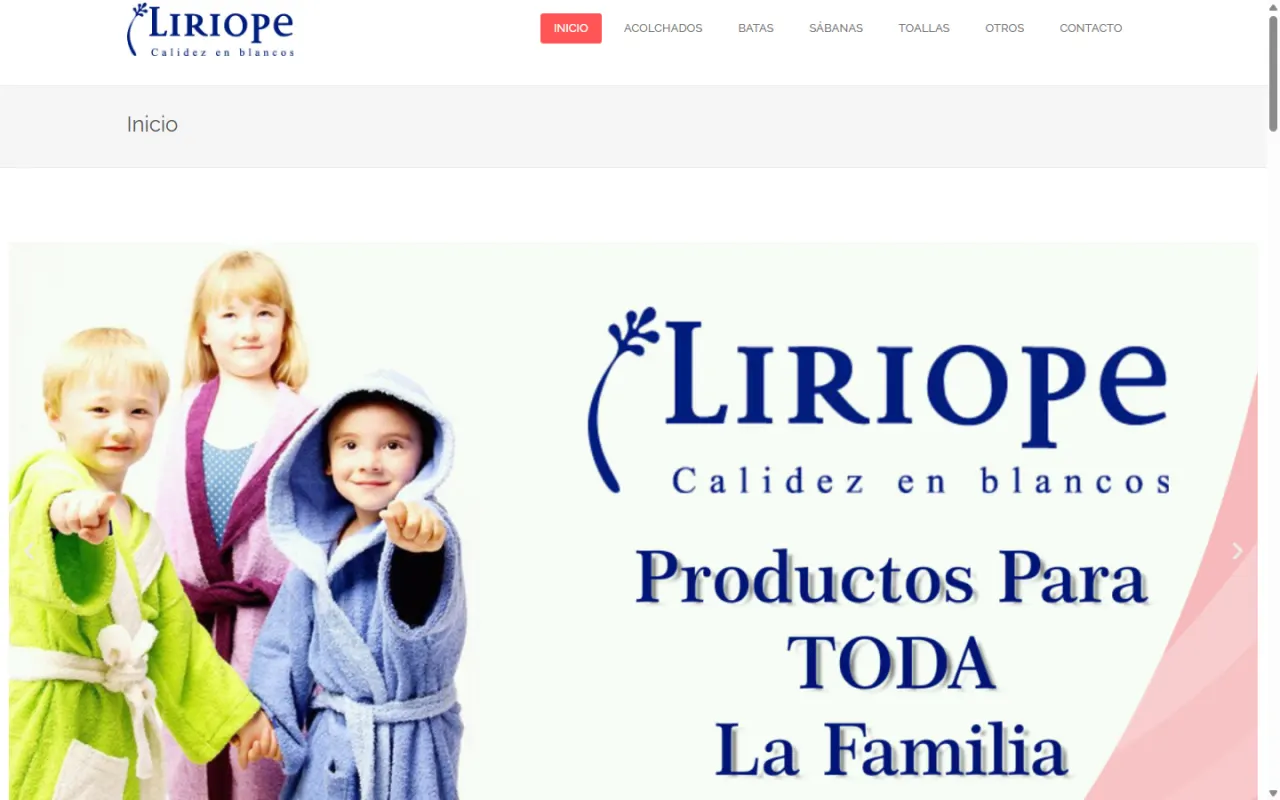 Sitio web de Liriope desarrollado por CDF Computación