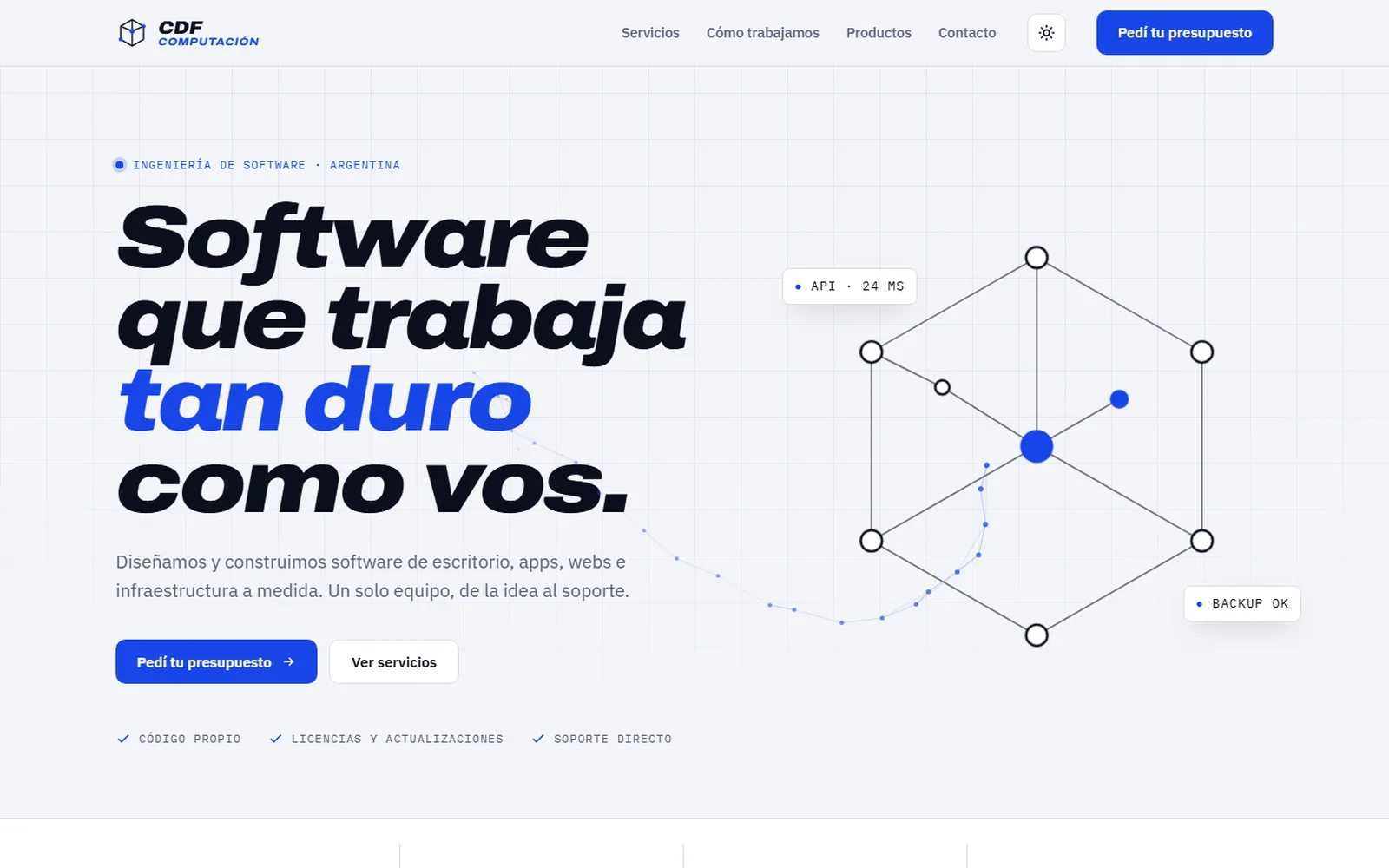 Prototipo navegable de un sitio web, entregado antes del desarrollo